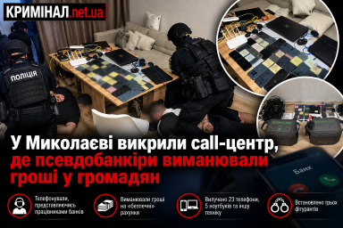 У Миколаєві викрили call-центр, де псевдобанкіри виманювали гроші у громадян У Миколаєві викрили call-центр, де псевдобанкіри виманювали гроші у громадян