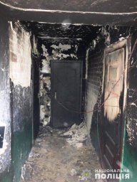 В Житомире полиция расследует поджог подъезда дома