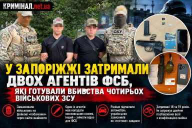 У Запоріжжі затримали двох агентів фсб, які готували вбивства чотирьох військових ЗСУ У Запоріжжі затримали двох агентів фсб, які готували вбивства чотирьох військових ЗСУ