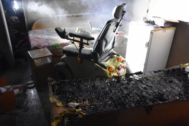 При пожаре в Одессе пострадал мужчина с инвалидностью