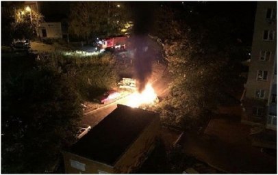 В Киеве ночью сгорел автомобиль