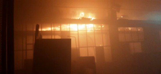 В Краматорске горел цех предприятия