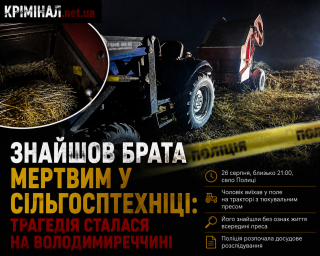 Знайшов брата мертвим у сільгосптехніці: трагедія сталася на Володимиреччині Знайшов брата мертвим у сільгосптехніці: трагедія сталася на Володимиреччині