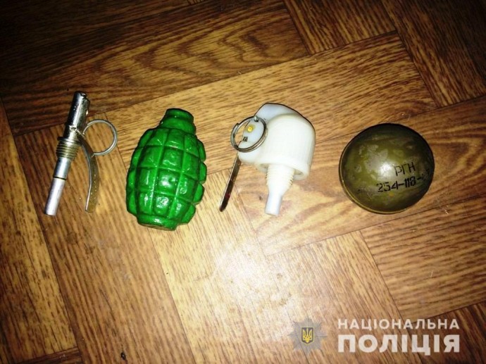 Под Балтой у мужчины изъяли две гранаты. Появилось видео