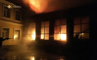 В Чугуеве горела школа. Появилось видео