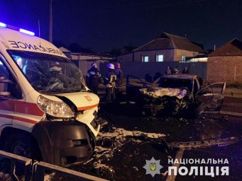 В ДТП в Харькове пострадал экипаж «Скорой помощи»