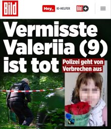 У Німеччині знайшли мертвою 9-річну українку, яка зникла 3 червня, — Bild