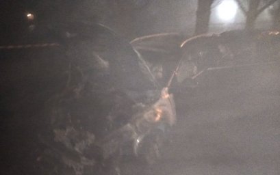 В Кривом Роге в микрорайоне 5-ый Горняцкий горел Volkswagen Golf