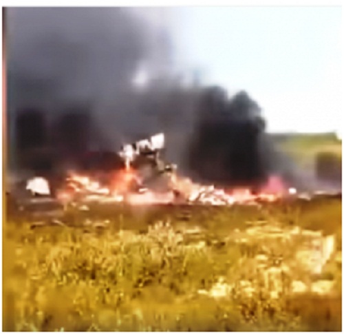 Появилось видео с места столкновения вертолетов Ми-8 в Красноярском крае