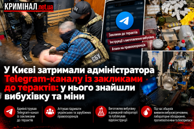 У Києві затримали адміністратора Telegram-каналу із закликами до терактів: у нього знайшли вибухівку та міни У Києві затримали адміністратора Telegram-каналу із закликами до терактів: у нього знайшли вибухівку та міни