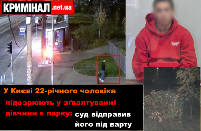 У Києві 22-річного чоловіка підозрюють у зґвалтуванні дівчини в парку: суд відправив його під варту
