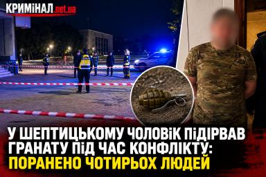 У Шептицькому чоловік підірвав гранату під час конфлікту: поранено чотирьох людей У Шептицькому чоловік підірвав гранату під час конфлікту: поранено чотирьох людей