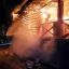При пожаре в Балаклее пострадал мужчина. Появилось видео