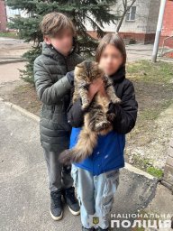 У Чернігові поліцейський офіцер врятував котика, замкненого у підвалі