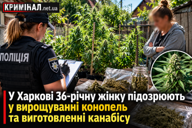 У Харкові 36-річну жінку підозрюють у вирощуванні конопель та виготовленні канабісу