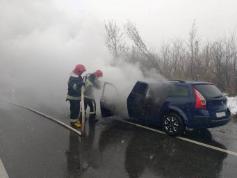 В Дубно на ходу загорелся автомобиль