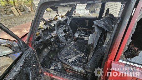 У Верхньодніпровській громаді чоловік з помсти підпалив авто знайомого