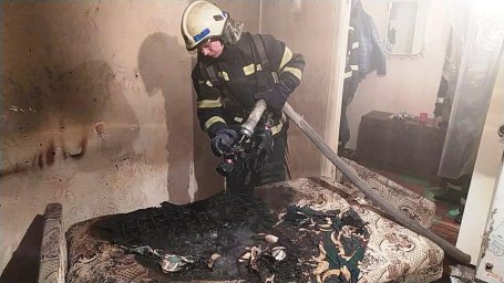 В Мелитополе при пожаре погиб мужчина