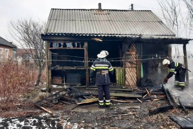 В Изюме при пожаре погиб мужчина