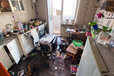 В Каменском при пожаре пострадала пожилая женщина