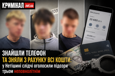 Знайшли телефон без пароля — спустошили банківський рахунок: у Нетішині підозрюють трьох підлітків Знайшли телефон без пароля — спустошили банківський рахунок: у Нетішині підозрюють трьох підлітків