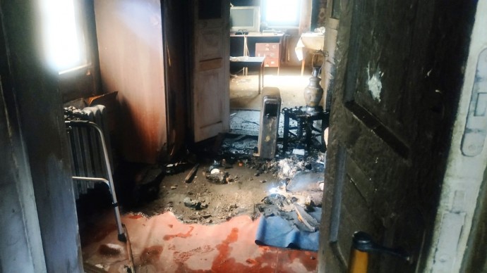 При пожаре в Харькове погиб пожилой мужчина