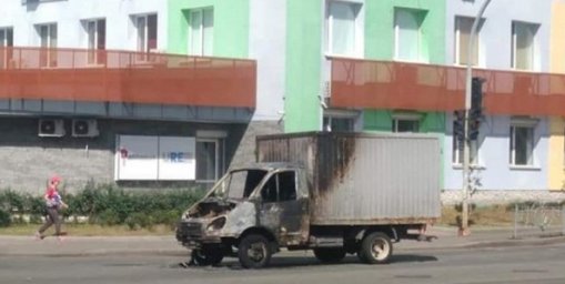 В Киеве сгорела «Газель»
