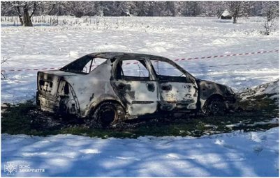 Поблизу села Верхнє Водяне в згорілому автомобілі виявили тіло чоловіка