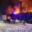 В Песочине горел цех предприятия. Появилось видео