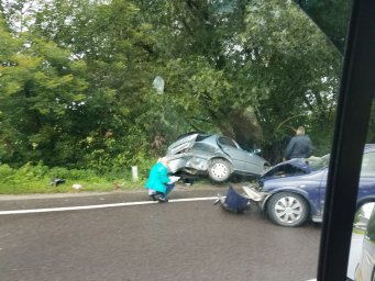 ДТП под Львовом. Один автомобиль в кювете