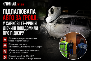 Підпалювала авто за гроші: у Харкові 17-річній дівчині повідомили про підозру Підпалювала авто за гроші: у Харкові 17-річній дівчині повідомили про підозру