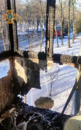 При пожаре в Харькове пострадала пожилая женщина
