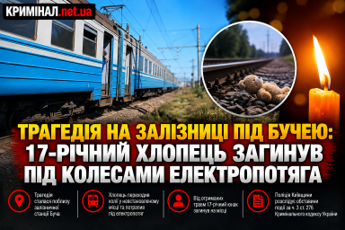 Трагедія на залізниці під Бучею: 17-річний хлопець загинув під колесами електропотяга