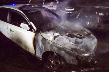 В Днепре сгорели два автомобиля