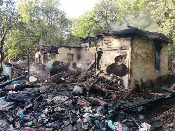 В Полтавской области при пожаре погиб пожилой мужчина