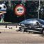 В Киеве произошло столкновение BMW и Toyota. Автомобили сильно повреждены