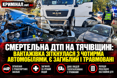 Смертельна ДТП на Тячівщині: вантажівка зіткнулася з чотирма автомобілями, є загиблий і травмовані Смертельна ДТП на Тячівщині: вантажівка зіткнулася з чотирма автомобілями, є загиблий і травмовані