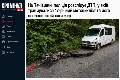 ДТП на Тячівщині травмовані 17-річний мотоцикліст та його неповнолітній пасажир ДТП на Тячівщині травмовані 17-річний мотоцикліст та його неповнолітній пасажир