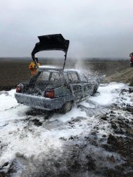 В Ровенской области на ходу загорелся автомобиль