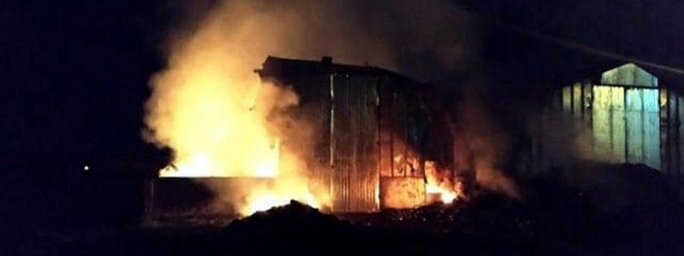 При пожаре под Киевом пострадал мужчина