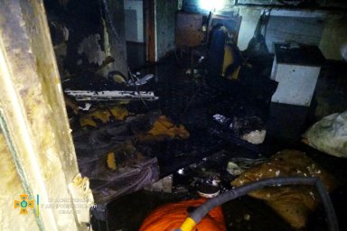 При пожаре в Каменском погиб мужчина