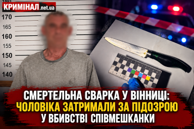 Смертельна сварка у Вінниці: чоловіка затримали за підозрою у вбивстві співмешканки Смертельна сварка у Вінниці: чоловіка затримали за підозрою у вбивстві співмешканки