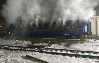 ​На Полтавщине полностью сгорел вагон Укрзализныци, есть жертвы