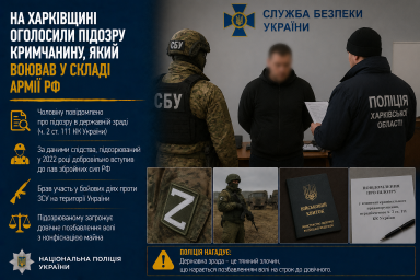 На Харківщині оголосили підозру кримчанину, який воював у складі армії РФ