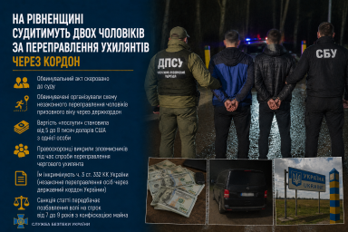 На Рівненщині судитимуть двох чоловіків за переправлення ухилянтів через кордон