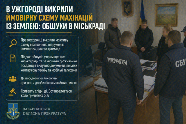 В Ужгороді викрили ймовірну схему махінацій із землею: обшуки в міськраді