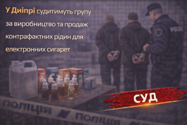 У Дніпрі судитимуть групу за виробництво та продаж контрафактних рідин для електронних сигарет У Дніпрі судитимуть групу за виробництво та продаж контрафактних рідин для електронних сигарет
