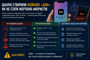 Шахраї створили фейкову &laquo;Дію&raquo;: як не стати жертвою аферистів