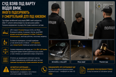 Суд взяв під варту водія BMW, якого підозрюють у смертельній ДТП під Києвом