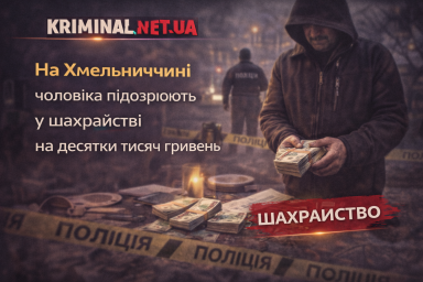 На Хмельниччині чоловіка підозрюють у шахрайстві на десятки тисяч гривень